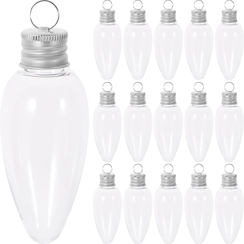 

20 Pcs Christmas Gifts Small Light Bulb Candy Bottle Shaped Container Gift Wedding Favor Candies Packaging The Pet Party Banquet
