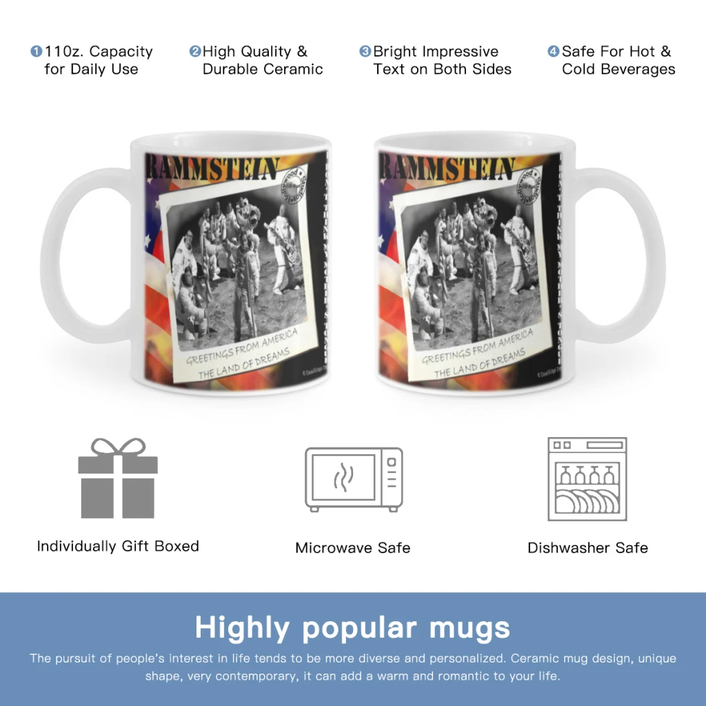 Rock band стандартная кофейная кружка в стиле ретро 11 унций забавная керамическая