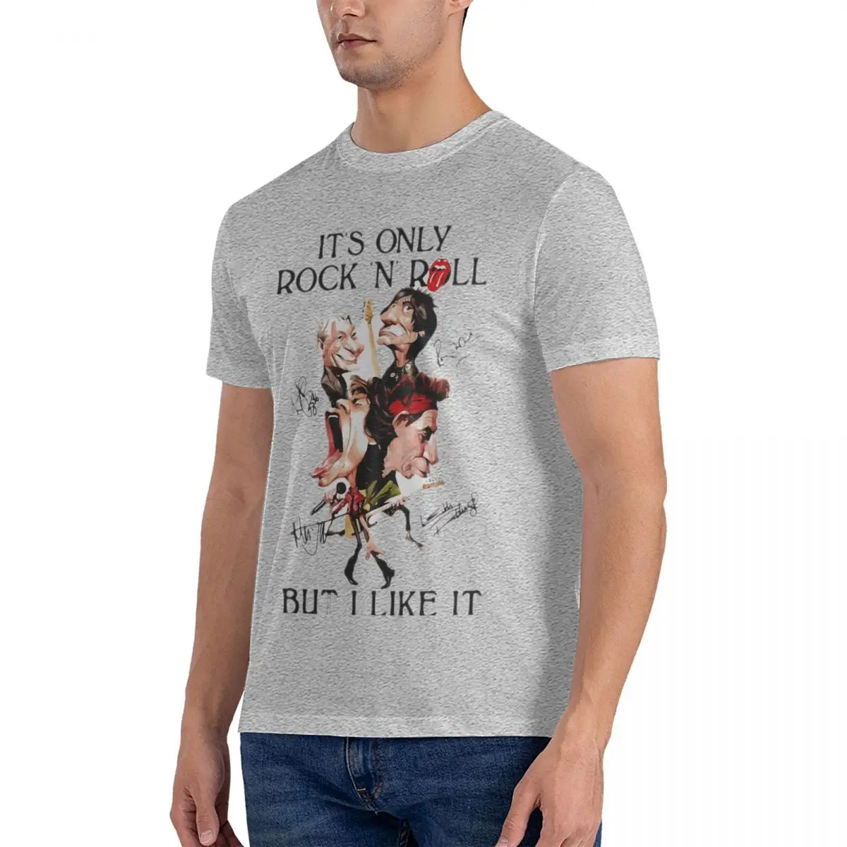 Мужские футболки с бриллиантами в винтажном стиле коротким рукавом и круглым