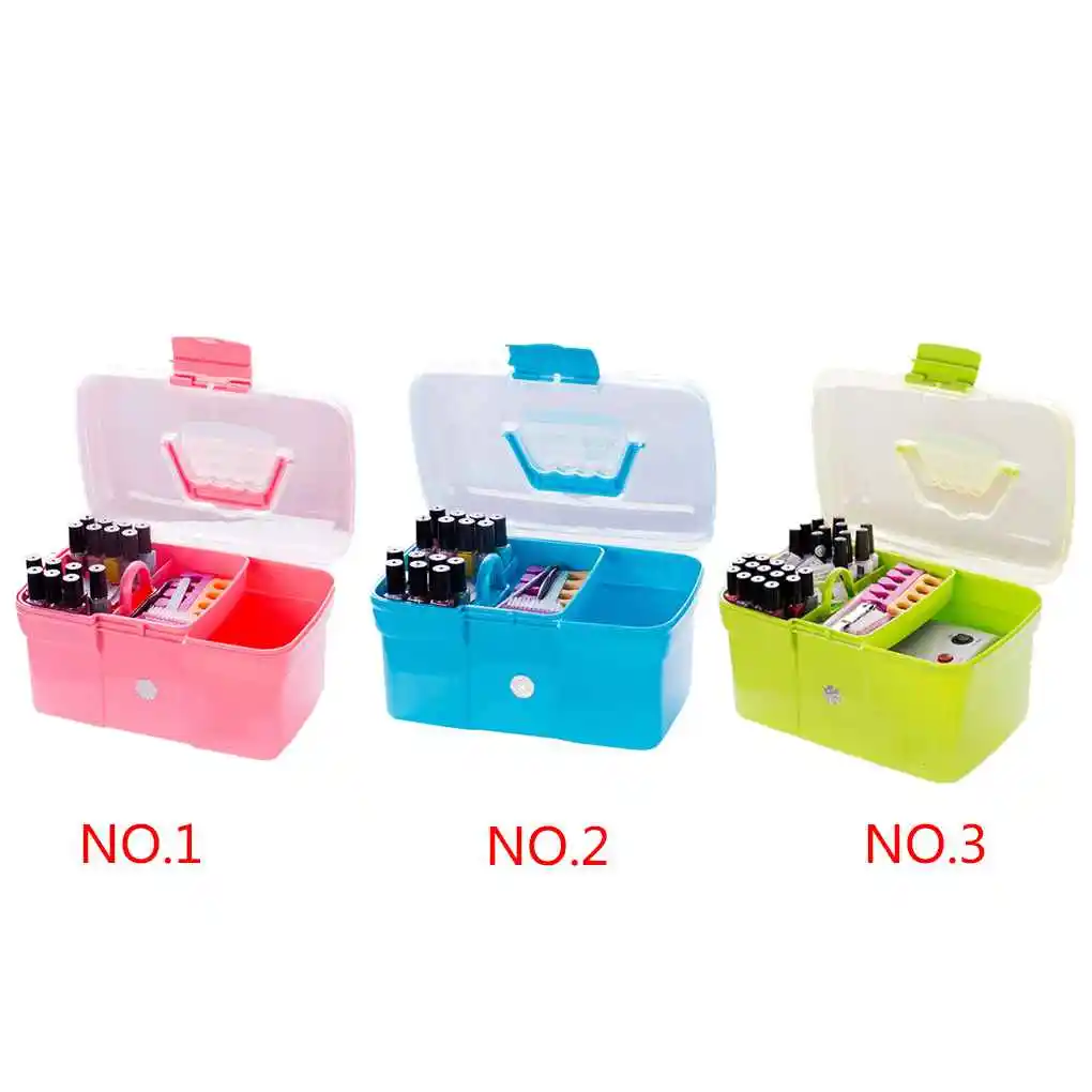 

Портативный Настольный ящик для хранения, пластиковый органайзер для ножниц, макияжа, ювелирные изделия, контейнер для лака для ногтей и ру...