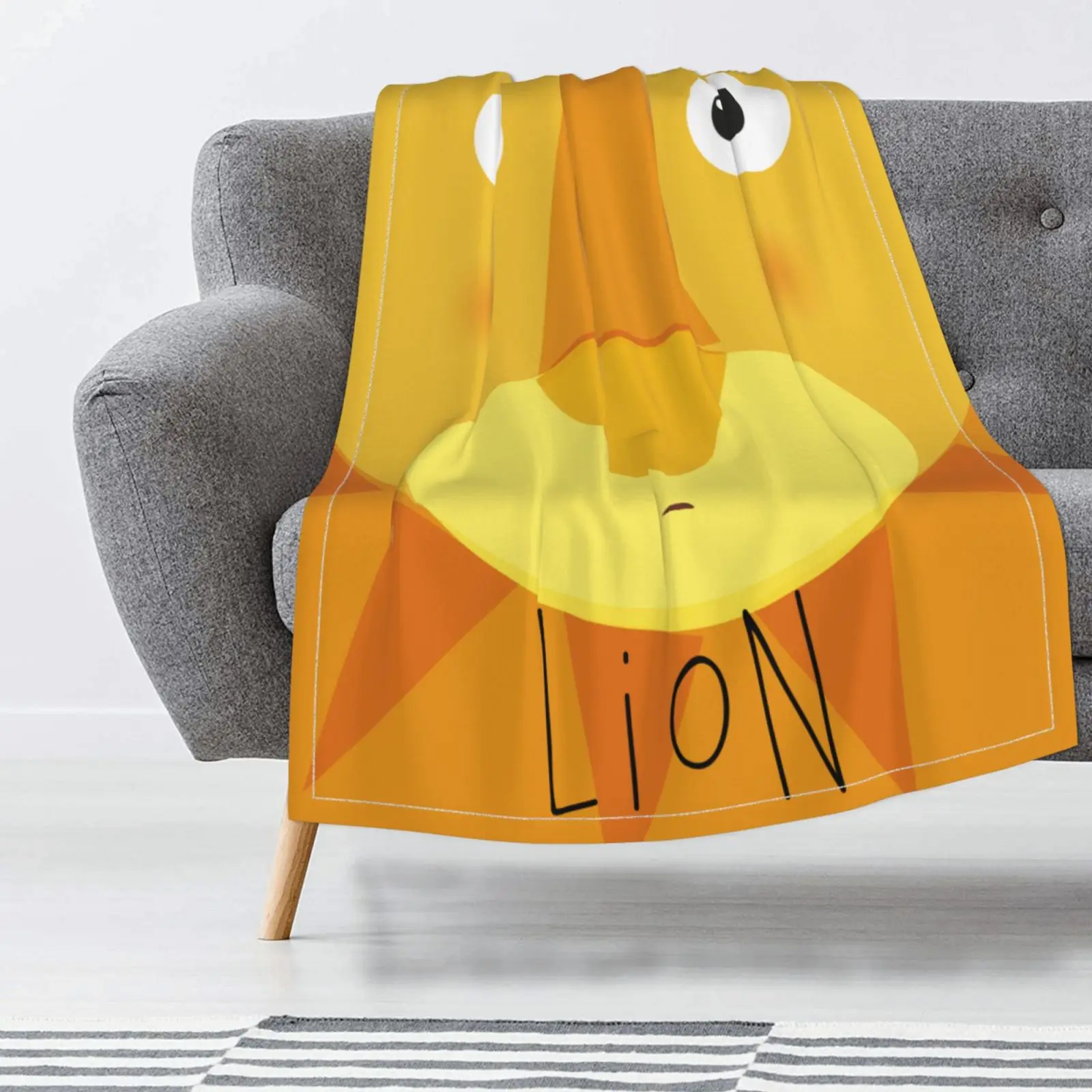 Тонкое одеяло с Львом охлаждающее покрывало для кровати дышащее легкое дивана