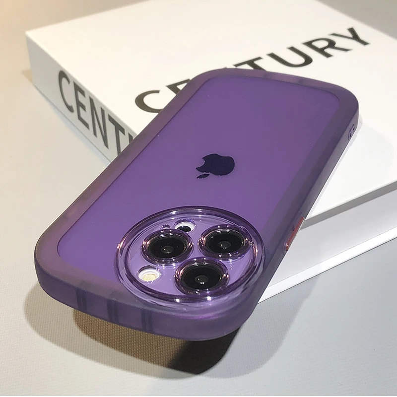 

JOME For iPhone 13Pro Max Case Circle Camera Protection Clear Phone Case For iPhone 11 12Pro Max Shockproof Bumper Acrylic Cover