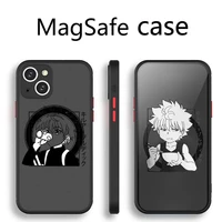 anime hunter x transparent magsafe magnetic magnet phone case for for iphone 13 12 11 pro max mini wireless charging