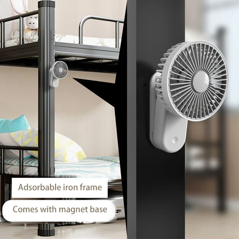 

Magnetic Clip On Fan USB Desk Fan For Baby Stroller Crib Desk Top Car Seat Cart Treadmill Home Office