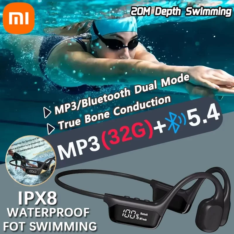 Bluetooth-наушники Xiaomi IPX8 водонепроницаемые с поддержкой Bluetooth 5 4 и mp3-плеером