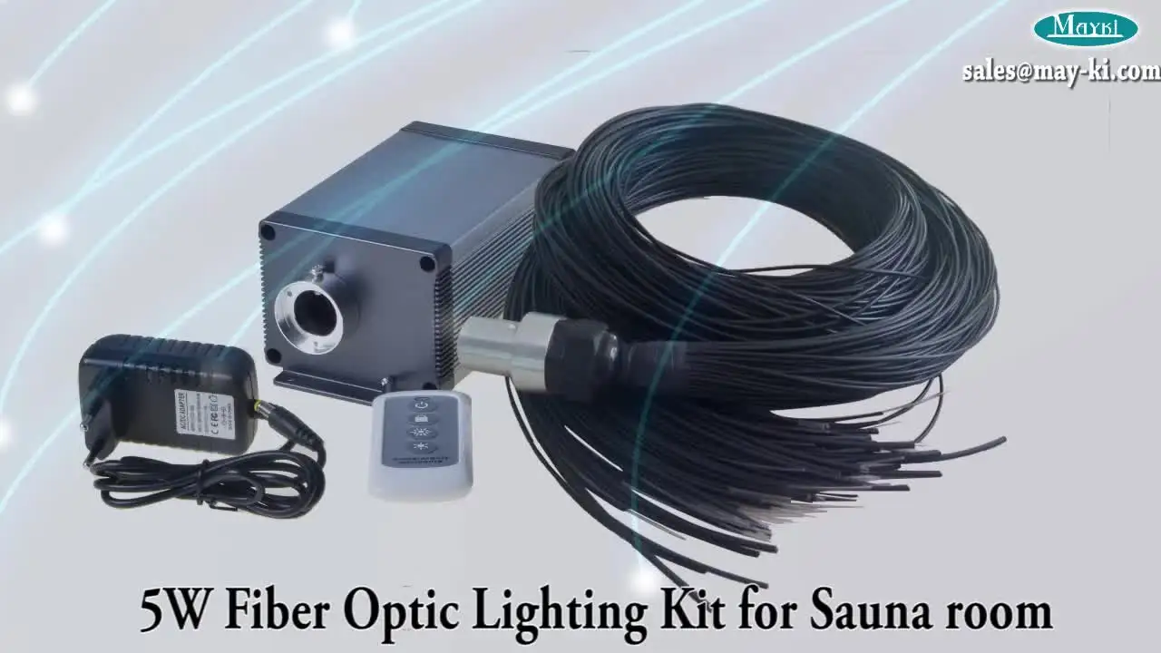 

Glass fiber optic steam star ceiling light for sauna