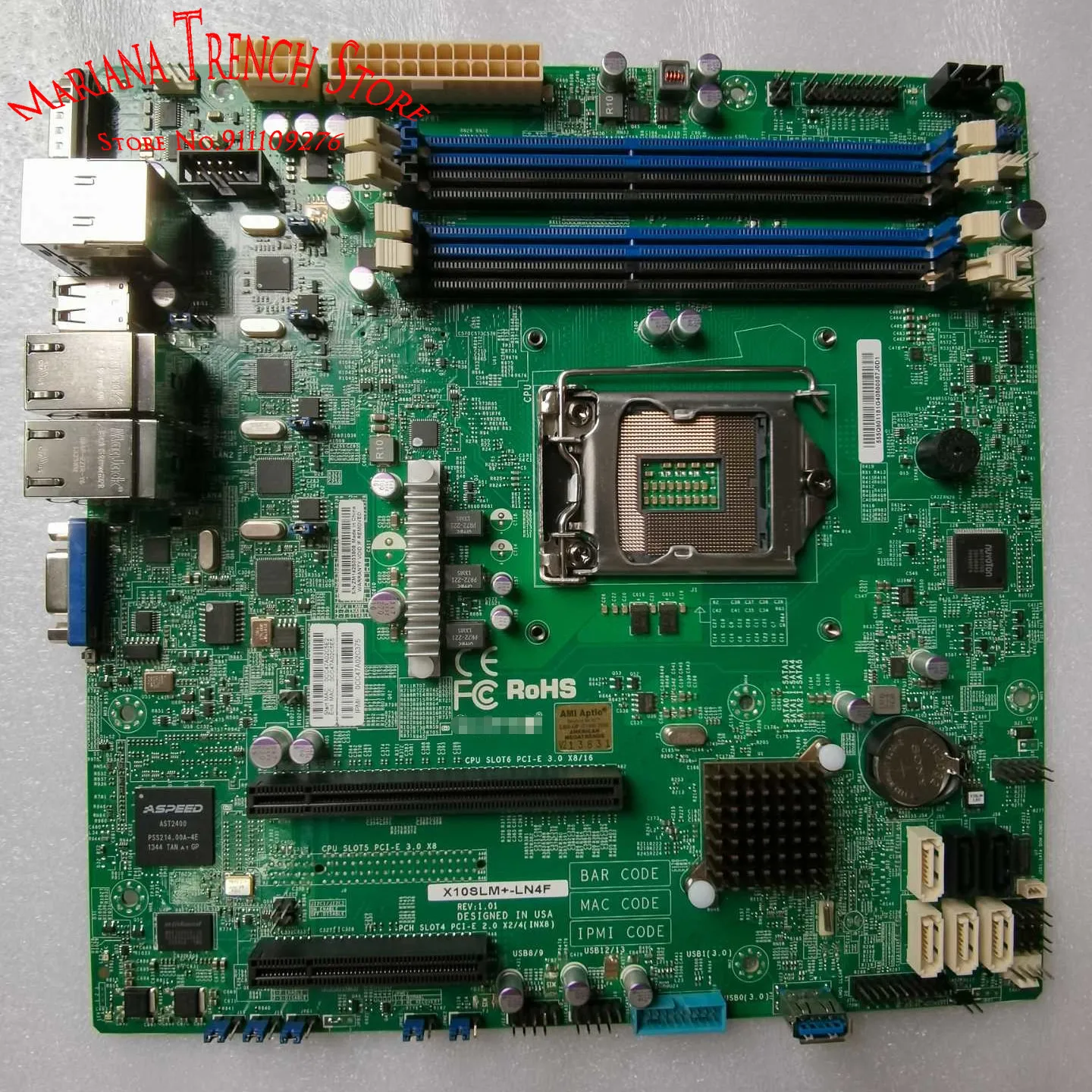 X10SLM +-LN4F для материнской платы Supermicro LGA1150 E3-1200 v3/v4 4-го поколения. Core i3 DDR3 ECC Quad Gigabit