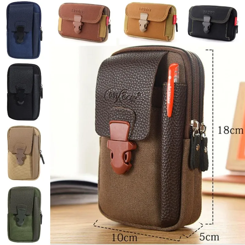 

Модная поясная сумка для мужчин, повседневный мужской кошелек на молнии, маленькая однотонная кредитница, забавная Сумочка для телефона