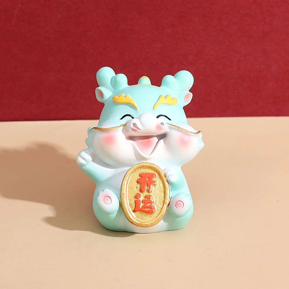 

4 шт., восхитительный дракон, украшение для интерьера автомобиля, животные, миниатюрные фигурки, маленькие животные, китайский зодиак, милый