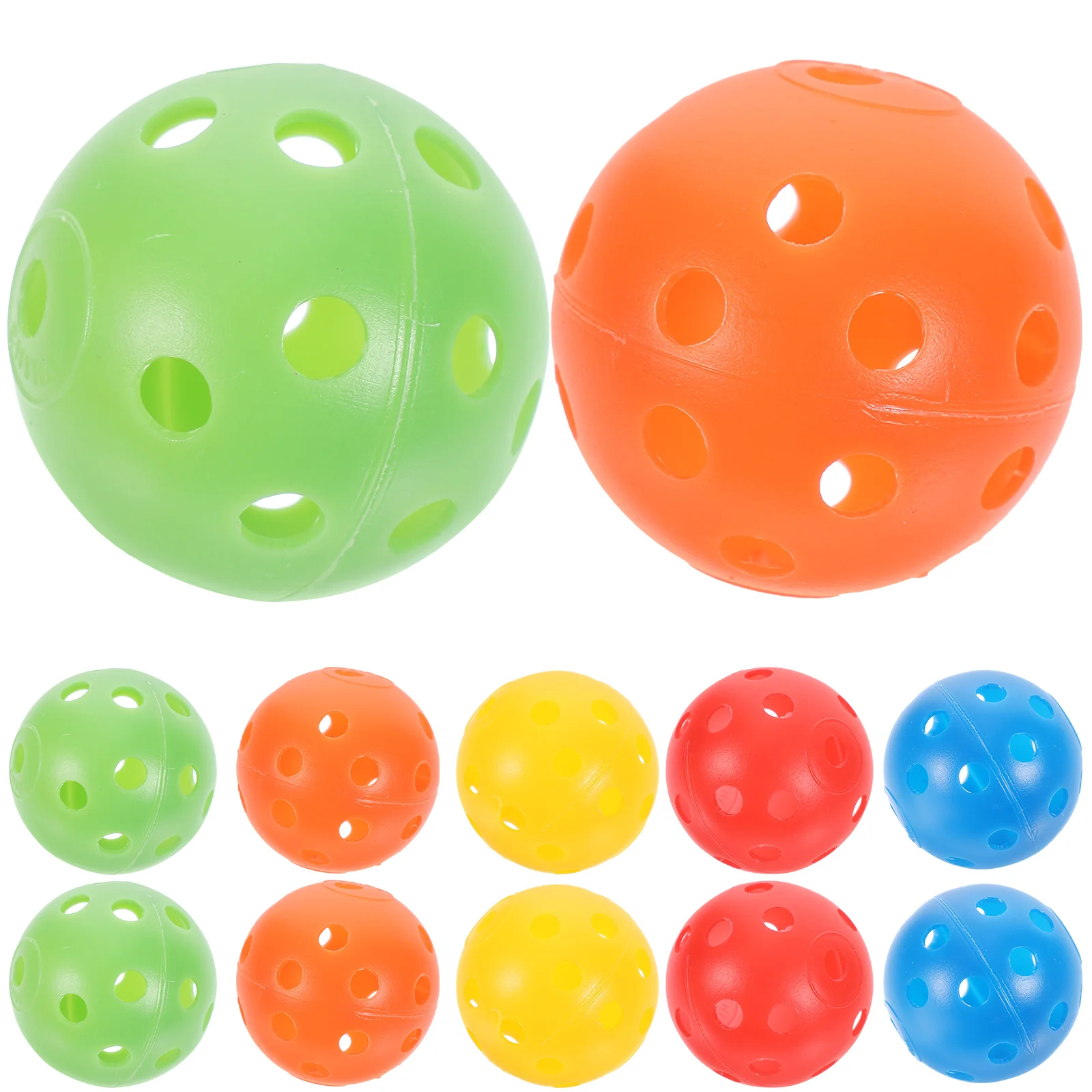 

12PCS Balls Practice Balls Perforated Play Balls Hollow Practice Training Sports Game Balls Toys