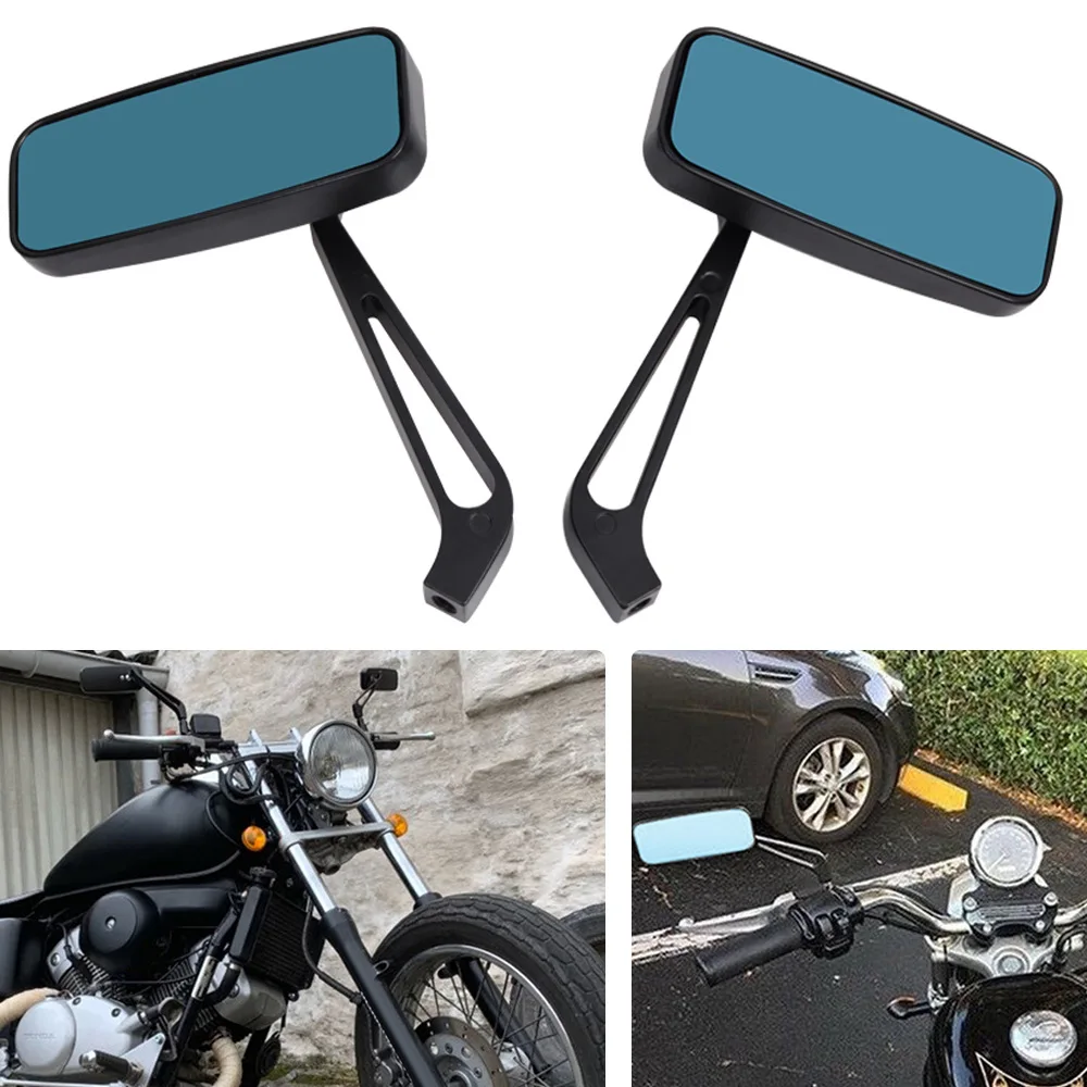 

Motorcycle Mirror Aluminium Side Rearview Blue / White Mirrors FOR YAMAHA TMAX 500 TDM 900 YZF-R25 FOR KAWASAKI NINJA 125