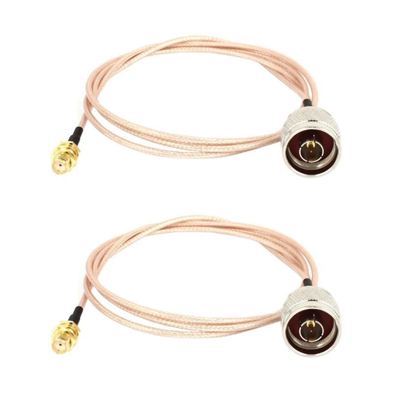 

2X Type N Male To SMA Female M/F Adapter RG316 Coaxial Cable Lead 3.3Feet