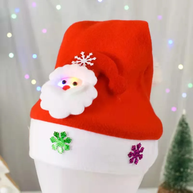 

2022 Merry Christmas Hat New Year Navidad Cap Snowman ElK Santa Claus Hats for Kids Children Adult Xmas Gift Decoration New
