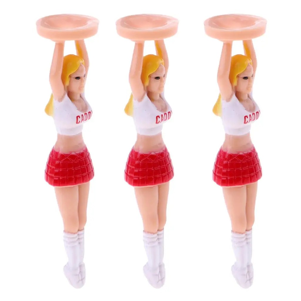 3pcs golf professional tees 2.76 Inch Girl Fun Holder Tools Gift
