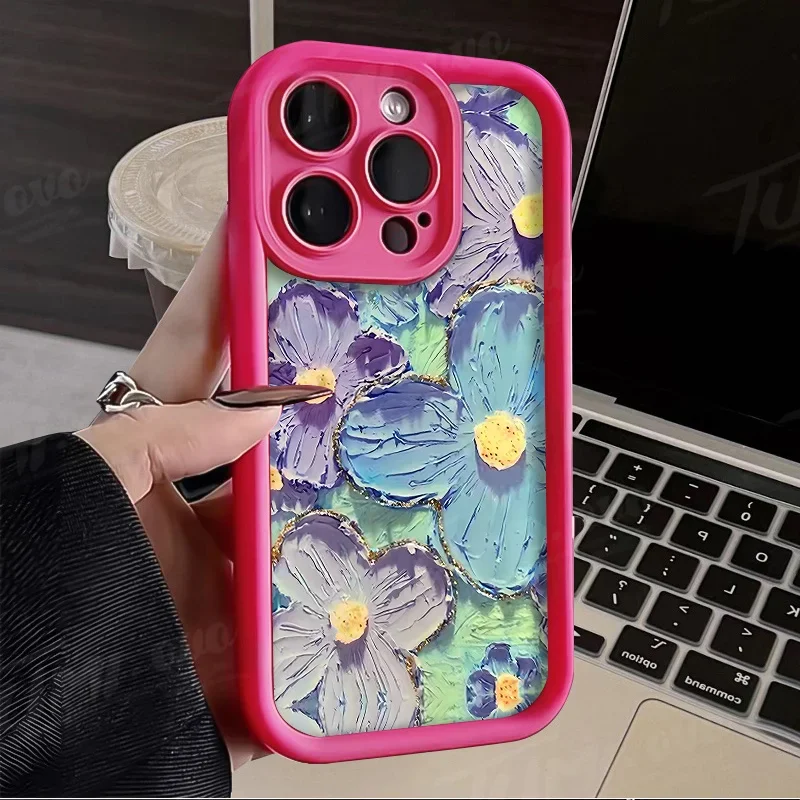 Чехол с художественной картиной маслом и цветочным принтом для Xiaomi Redmi Note 13 12 11 Pro