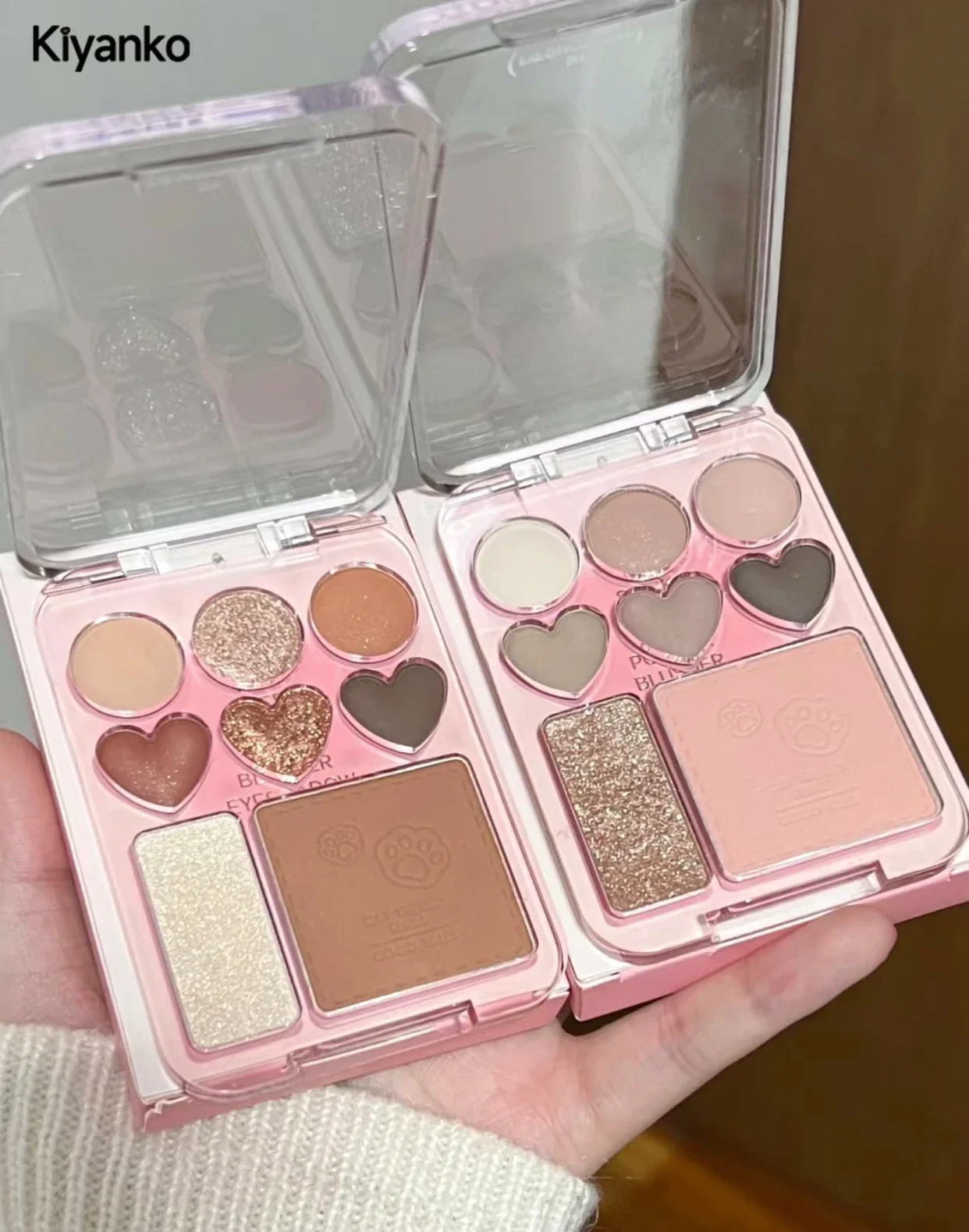Stick Sweet Heart Powder Румяна для теней век подсветки карамельной пудры Коричневый лоток