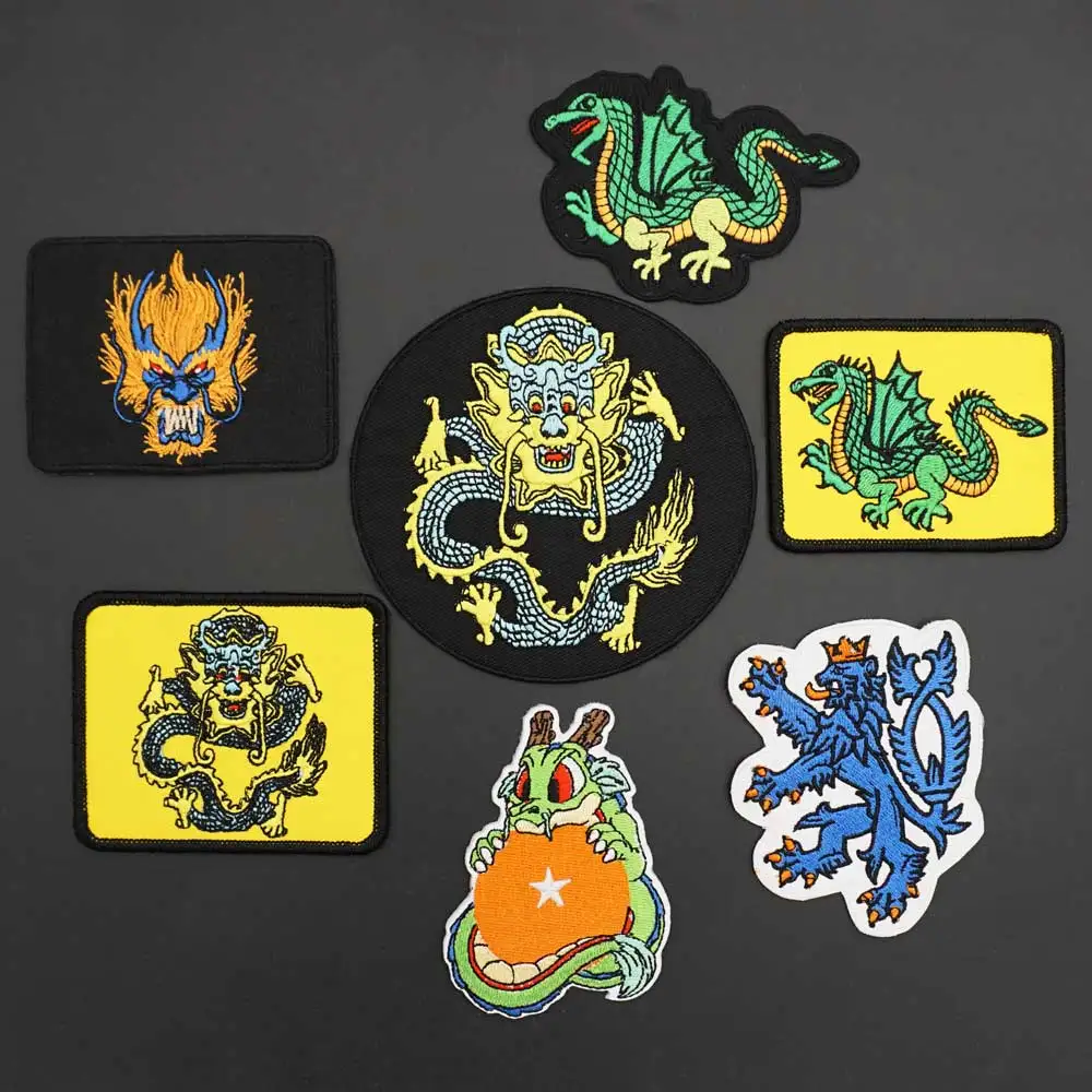 Женская Байкерская нашивка в стиле панк с этническим драконом значок крючком