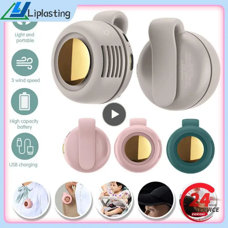 

1~8PCS Portable Small Fan USB Hanging Neck Clip Mini Fan 360 Adjustable Wind Summer Cooler Air Conditioner 900mAh