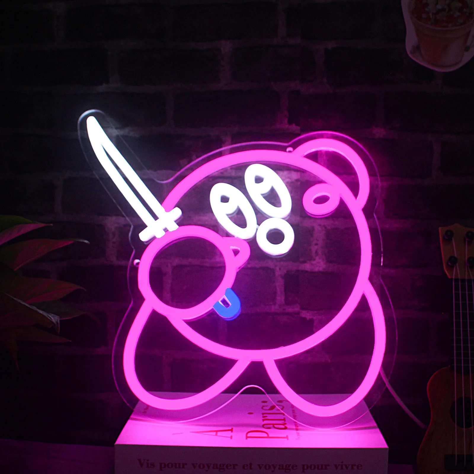 

Игровая неоновая вывеска с питанием от USB для декора игровой комнаты, японское аниме неоновая вывеска с регулируемой яркостью, неоновая подсветка для детской комнаты, мужская пещера