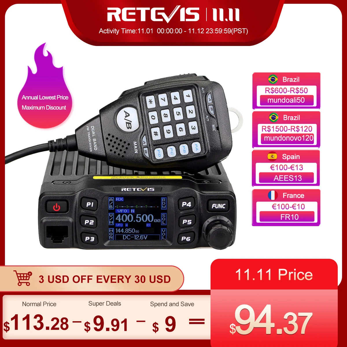 Ceny RETEVIS RT95 Radio Samochodowe Z Ekranem Szynka Samochodowa Mobilna Stacja Radiowa Autoradio Dwukierunkowe Radio 25W VHF UHF CHIRP Anytone Stacja Bazowa Tanie RETEVIS RT95 Radio Samochodowe Z Ekranem Szynka Samochodowa Mobilna Stacja Radiowa Autoradio Dwukierunkowe Radio 25W VHF UHF CHIRP Anytone Stacja Bazowa