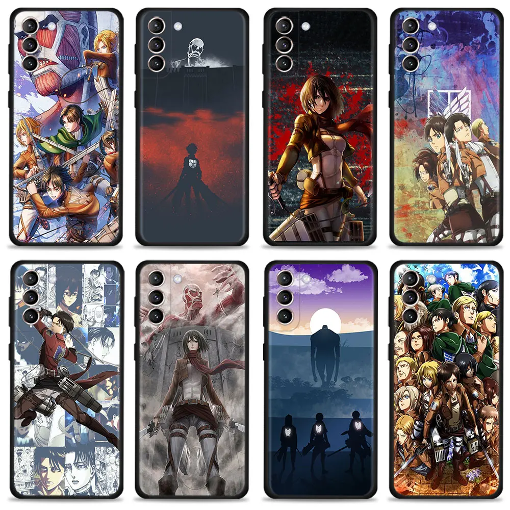 

Phone Coque For Samsung S10e S9 S8 S7 S22 Ultra 5G S10 S21 Plus S20 FE 2022 Anime Attack On Titan 4 Luxury