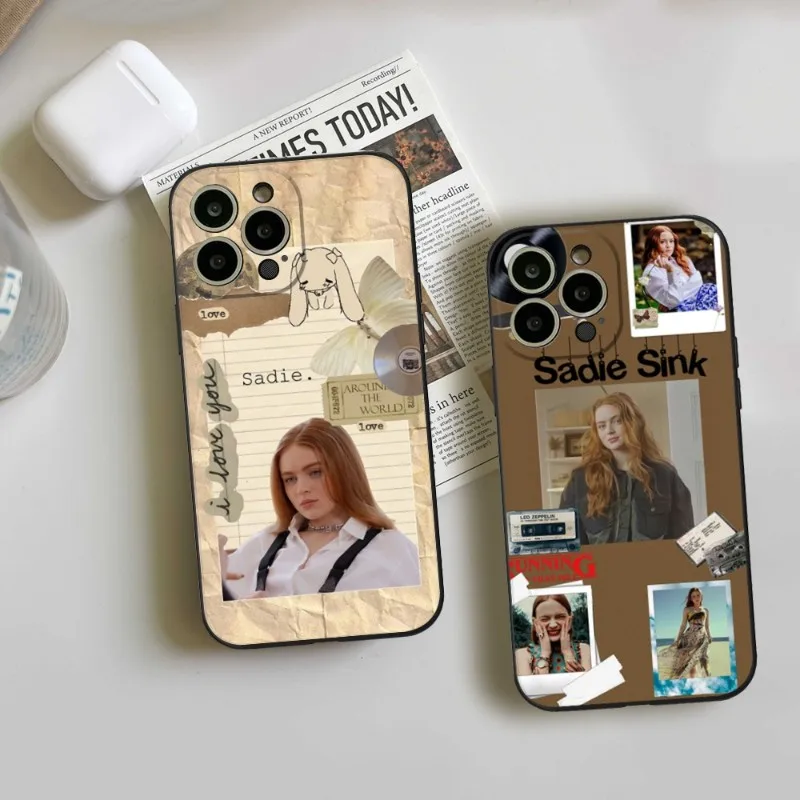 

Fashion Design Sadie Sink DIY Phone Case FOR IPhone 14 13 11 12 Pro 8 7 Plus X 13 Pro MAX XR XS MINI Black Covers