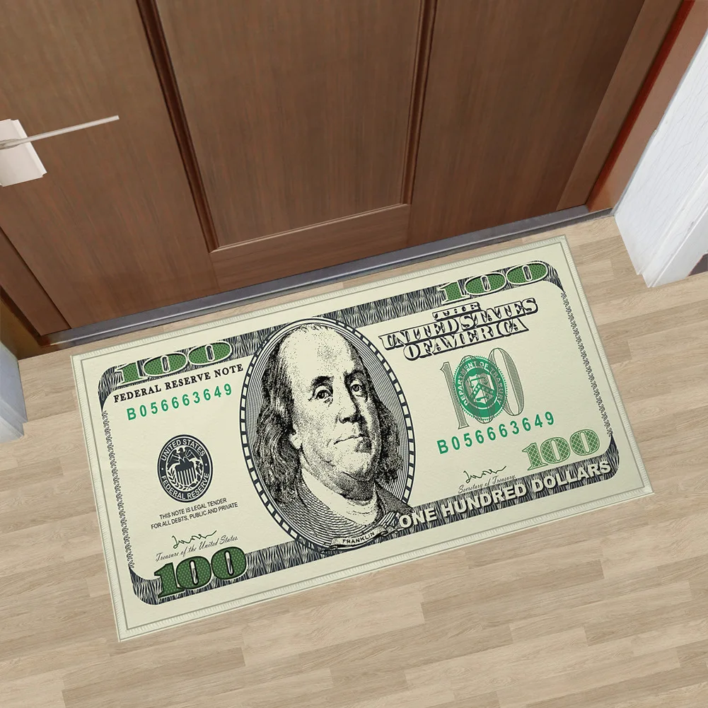 3d dollar printed floor rug rectangle doormat for entrance mats carpets anti slip floor mat kitchen bath bedside coffee table free global shipping