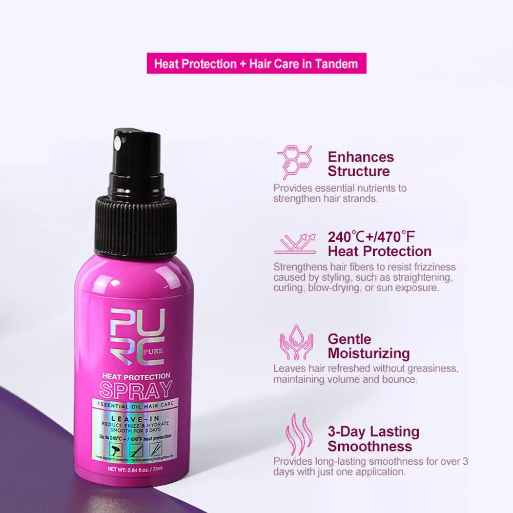 Профессиональный салонный спрей для защиты волос кокосовый ухода за волосами