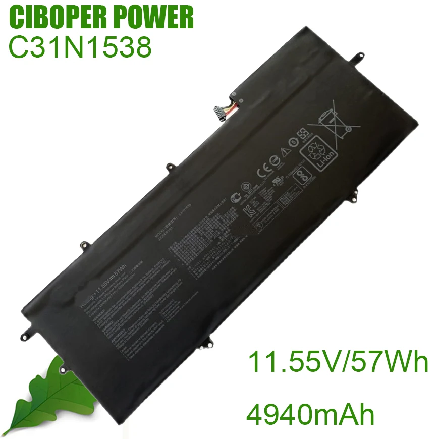 Bateria Original C31n1538 do Portátil de cp 11.55v 4940mah 57wh para o Caderno da Série de Zenbook Q324ua Ux360u Ux360ua