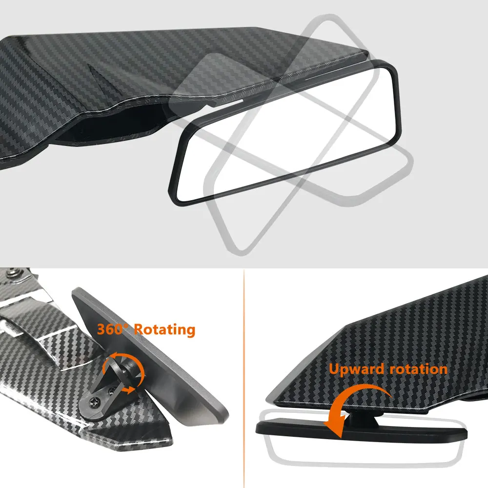 Детали крылья регулируемые боковые зеркало заднего вида для Kawasaki зеркальные