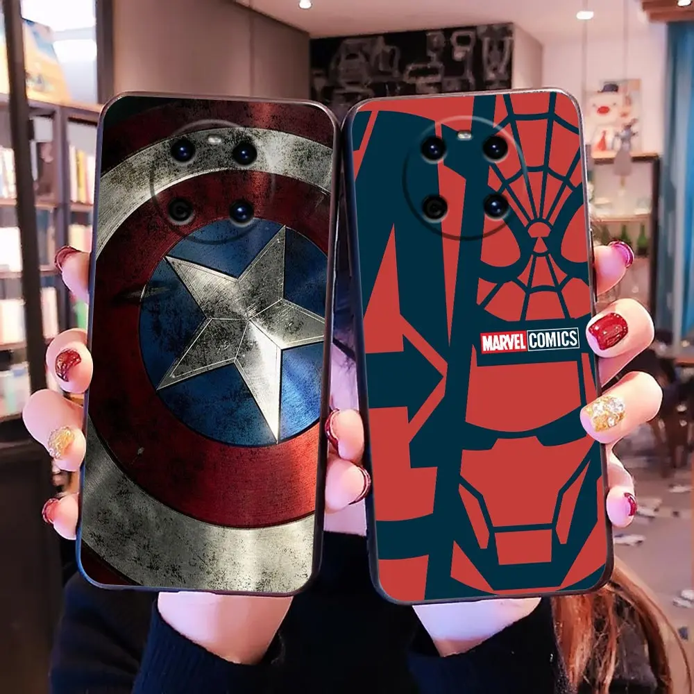 

Case For Huawei Mate 40 RS 50 50E Nova 8i 8 9 Y60 Y61 Y70 Pro Plus 10z SE 4G Y6 Y7 Y9 Y6p Y9a Y7a Case Marvel Logo The Avengers