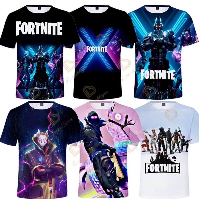 

Fortnite Kids T Shirt Game 3D Printed Tee Tops Short Sleeve Clothes for Teens Boys Girls 3-14Years Child T-Shirts Costume