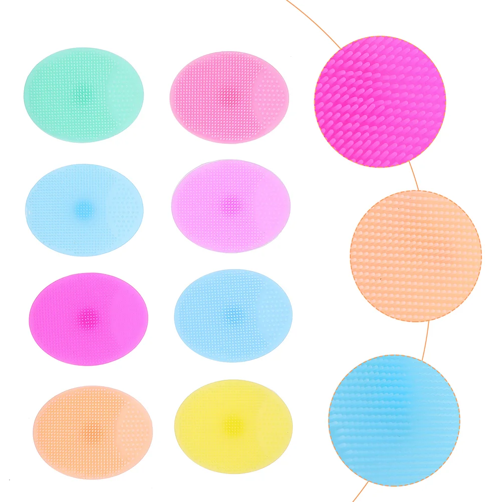 

12Pcs Silicone Cleaning Scrubbers Baby Bath Brushes Face Cleansing Tools (Mixed Color)