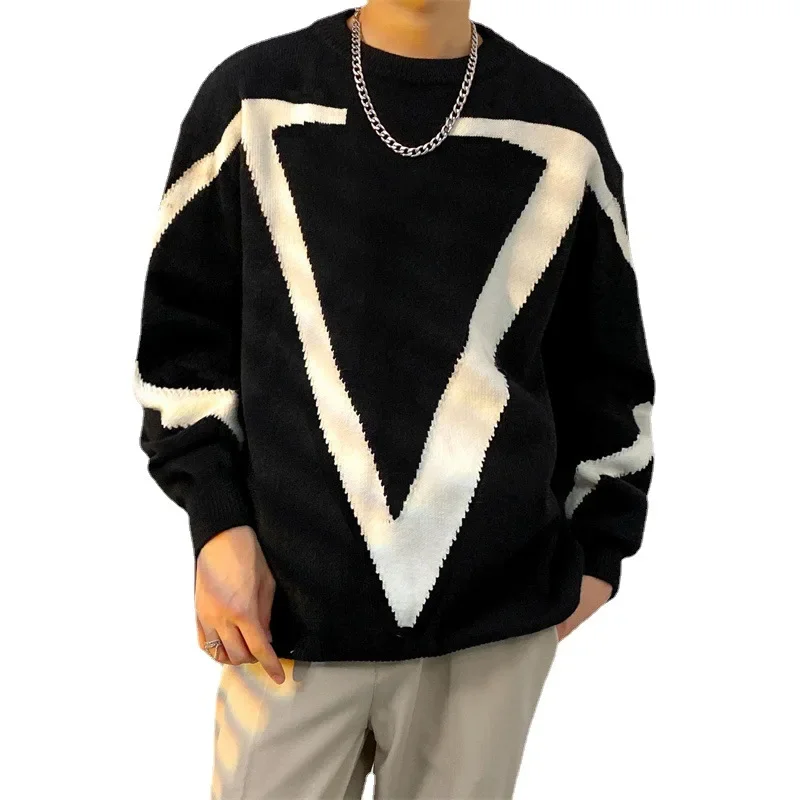 Мужской осенне-зимний вязаный свитер