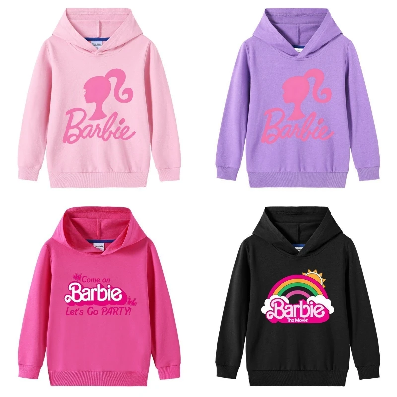 

Kawaii Barbie Children's Hoodie Is Comfortable Skin-friendly Anime Cute Cartoon Long-sleeved Casual Versatile Sweet Girl Top
