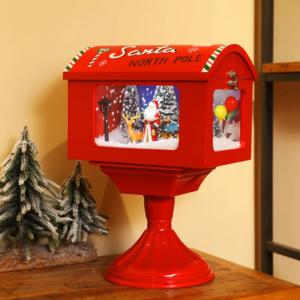 

Toy Mailbox Desk Ornament Exquisite Household Decorations Xmas Decor Festival Accessories Multifunctional Lighting Function