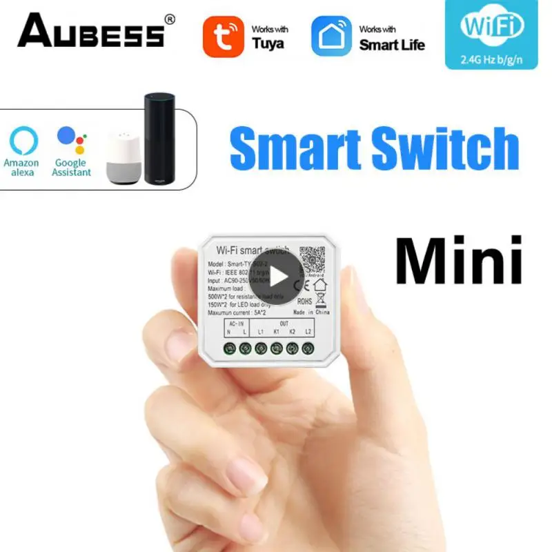 

Tuya Sanrt Mini Switch Module Smart Home Wireless Breaker Wifi Smart Light Switch Remote Control Smart Life