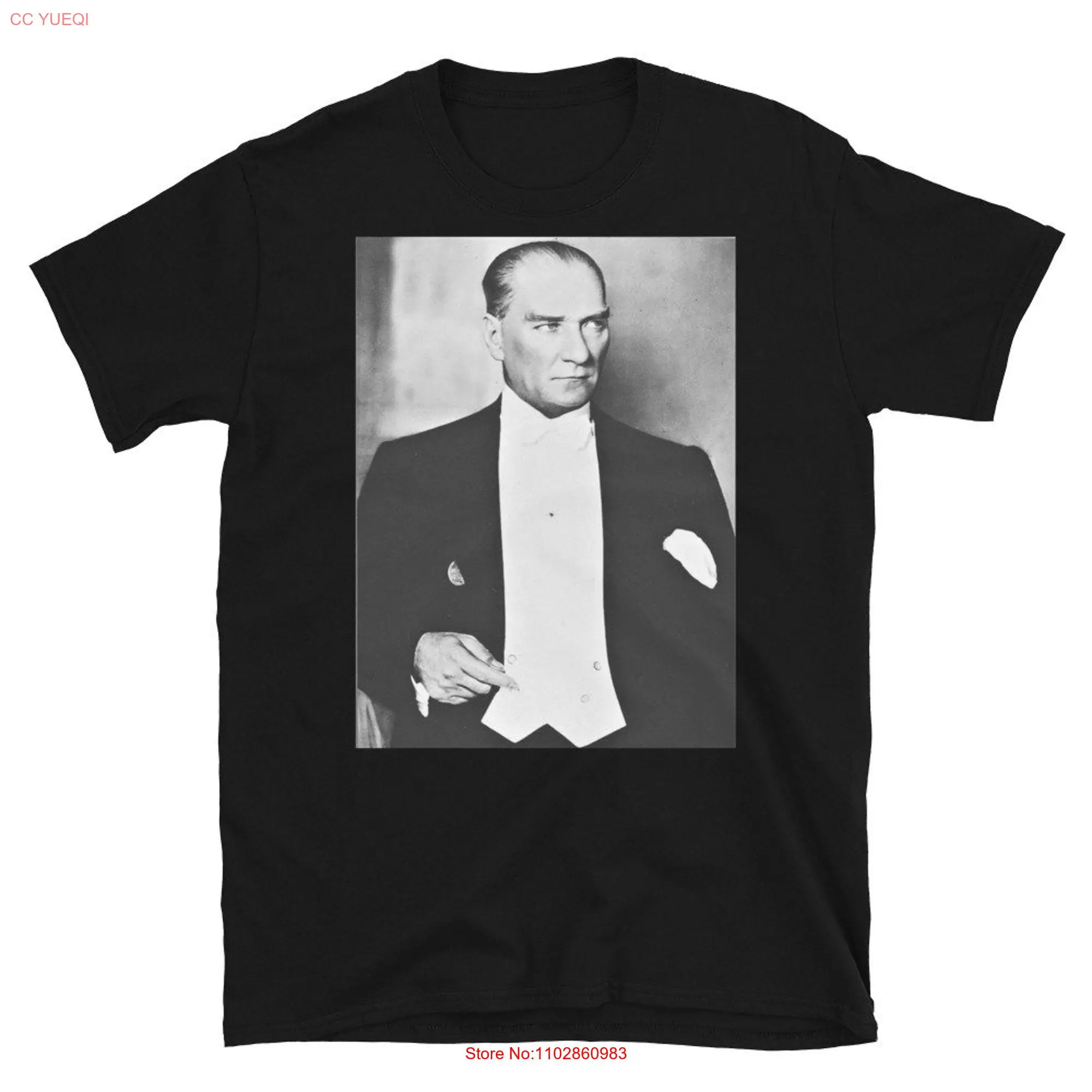 Футболка atatюрk Mustafa Kemal Ataturk с длинным или коротким рукавом