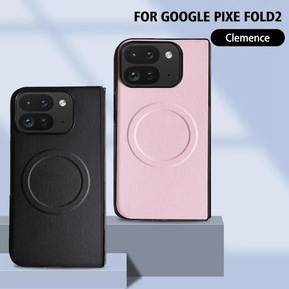Складной телефон со встроенной магнитной кожаной текстурой подходит для Google Pixel 9