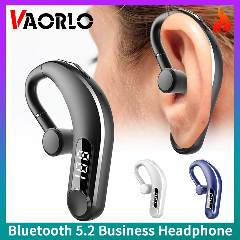 

VAORLO Bluetooth 5.2 бизнес-наушники долгий режим ожидания светодиодный дисплей Беспроводные наушники с микрофоном водонепроницаемая Спортивная М...