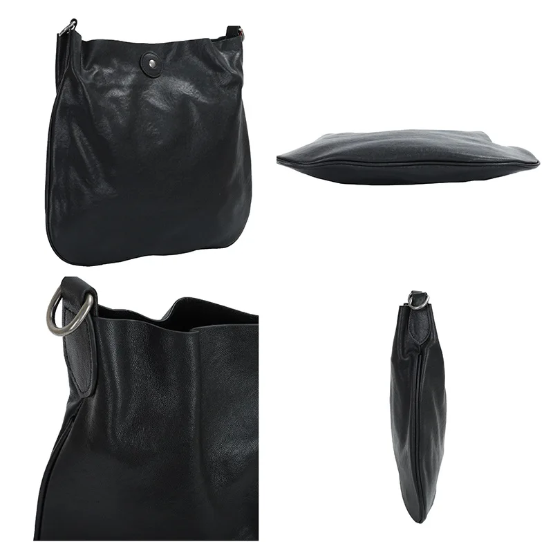 Vintage Genuine Leather Shoulder Bag For Men High-Capacity Strap Men's Messenger Bags Male Luxury Crossbody Bag