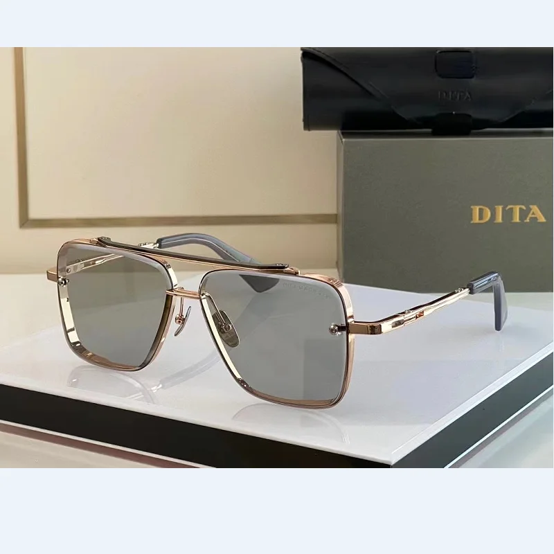 

Original Casual Popular Gold Metal Frame UV400 Polarized Men Eyewear Premium Vintage MACH SIX Women Unisex Sun Glasses DITA