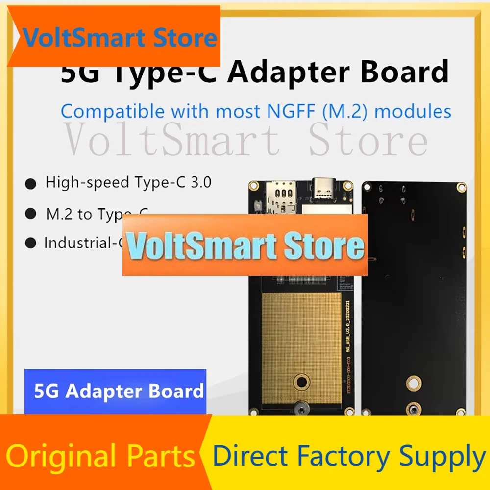 Фото Адаптерная плата VoltSIndustrial Type-c USB 3.0 4G 5G NGFF для модулей T99W175 FM350-GL RM520N-GL RM520N-EU RM530N-GL RM502Q-GL SIM8 №1