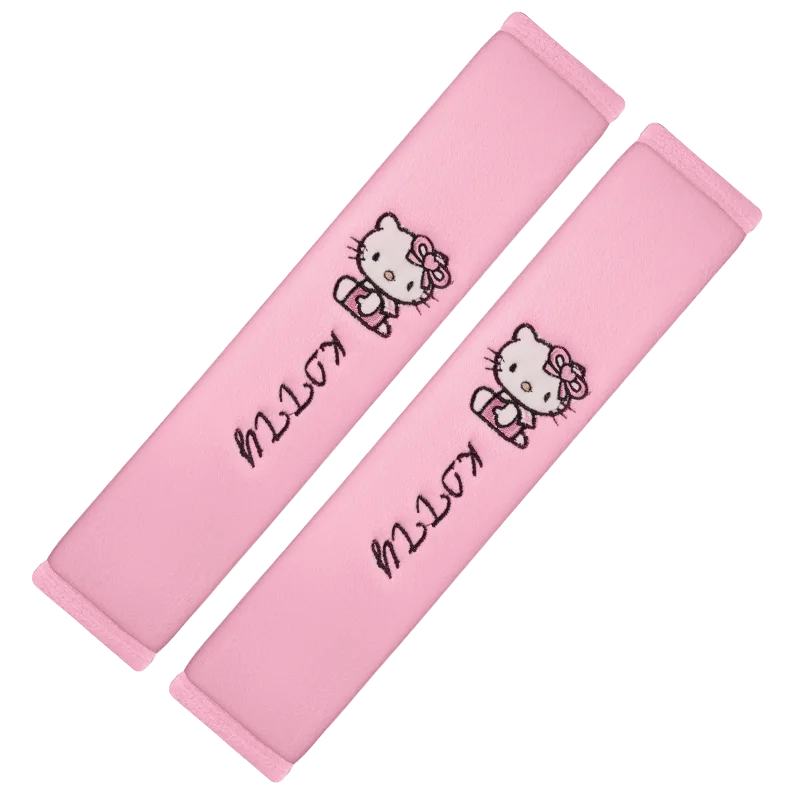 

Sanrios Anime Kt Cat Cartoon Seat Belt Plush Safety Belt Shoulder Cover Plushie Seat Belt Padding Pad Kawaii Car Accessories Toy