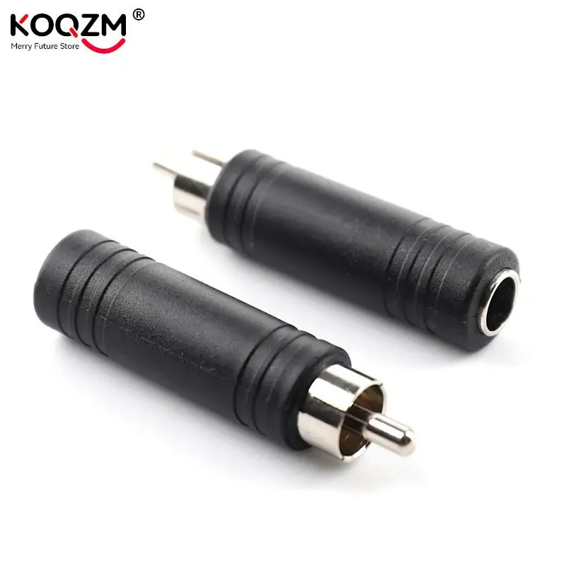 5PCS/Set 6.35mm 1/4 Inch Mono Female Jack To RCA Male Plug Audio Adapter Cable Converter Microphone Adapter M/F