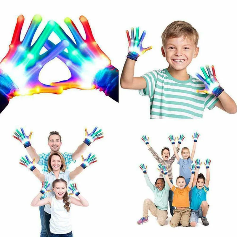 

Led Glowing Gloves Halloween Party Light Props Luminous Flashing Gloves Led Glowing Glowing Hand Bone Design Interesting Pr Sale