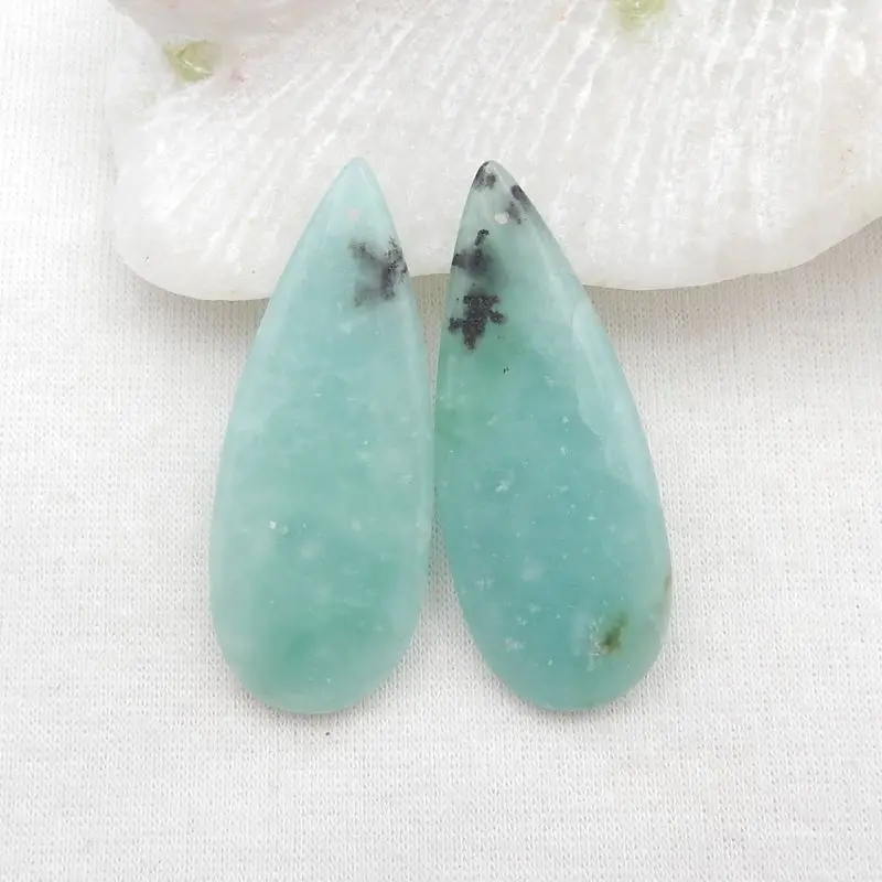 

Handmade Jewelry Onyx Water Droplet Earring Bead 43x17x5mm 10g Semiprecious Fashion Jewelry Women Earrings Accessories