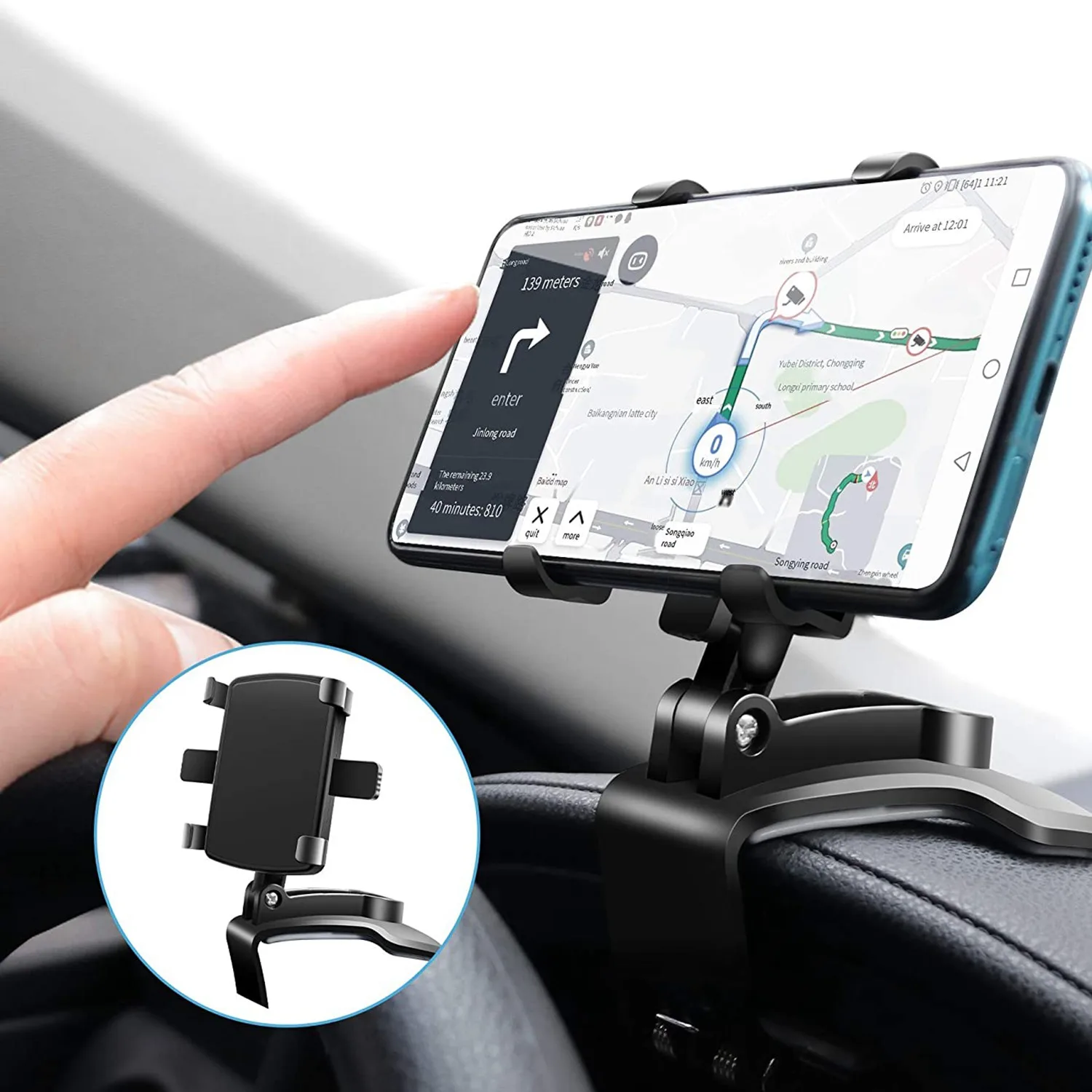 Автомобильный держатель для телефона универсальная подставка на приборной