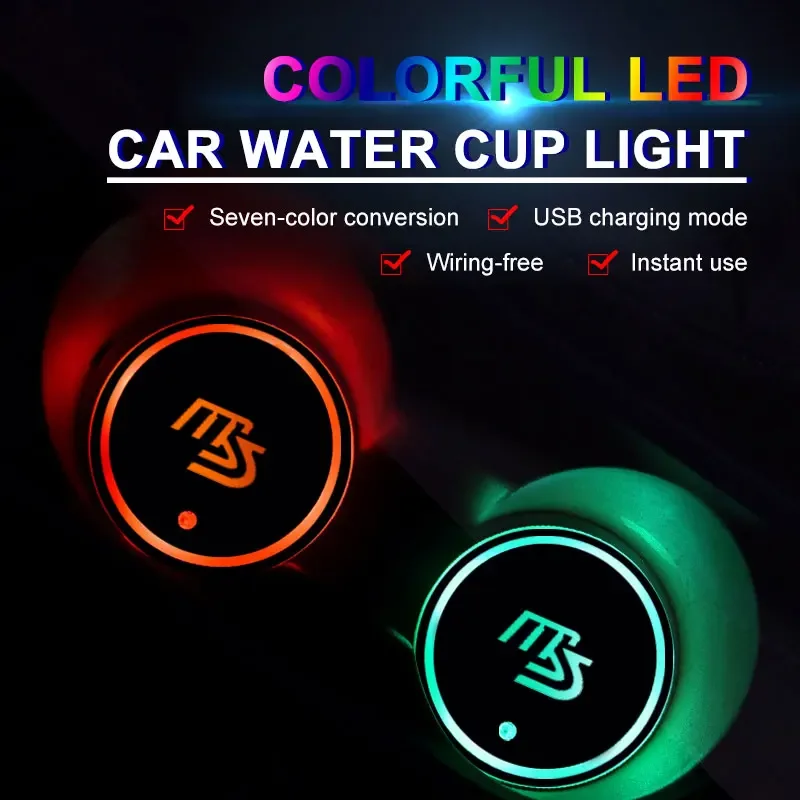 Красочные автомобильные коврики для чашек MS LED автомобильный держатель