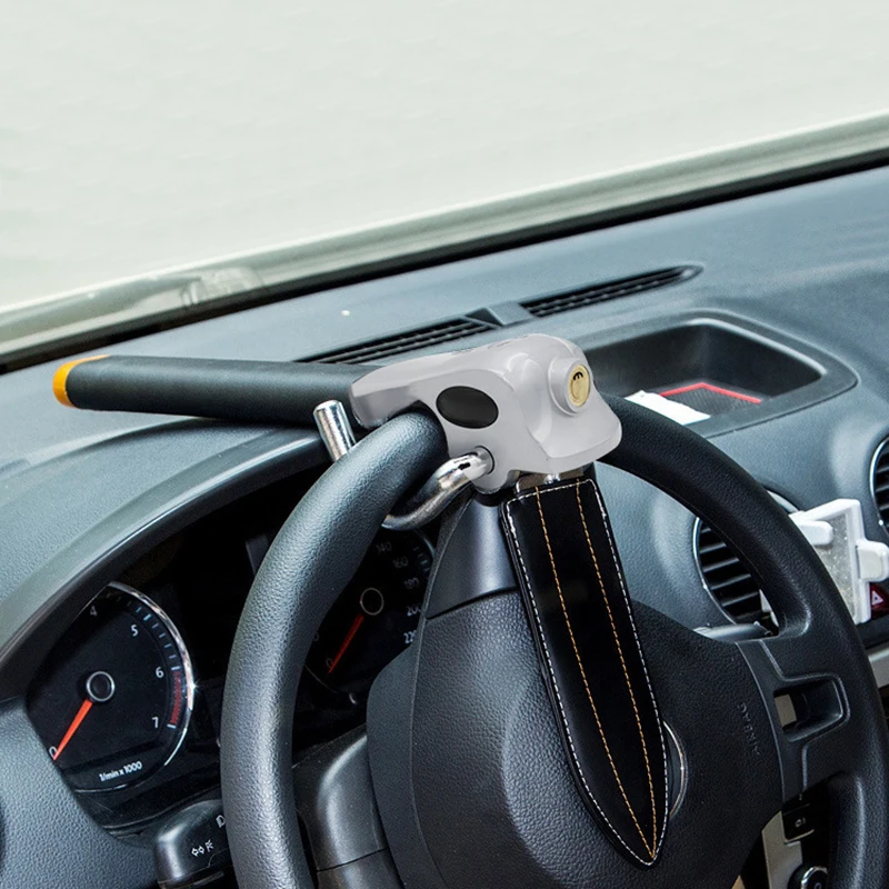 

Car Steering Wheel Lock Foldable Automobile Steering Lock Anti Theft Protection T-Locks Security Car Locks for Car Accessories